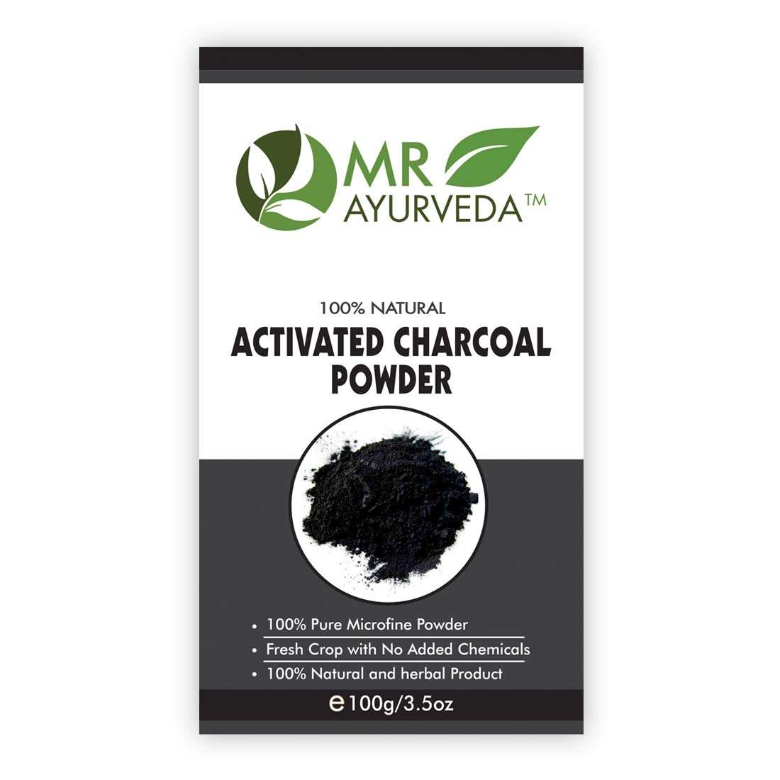 MR Ayurveda 100% Organic Kaolin Clay Powder, Orange Peel Powder & Activated Charcoal Powder - Set of 3 (100 Grams Each) 5