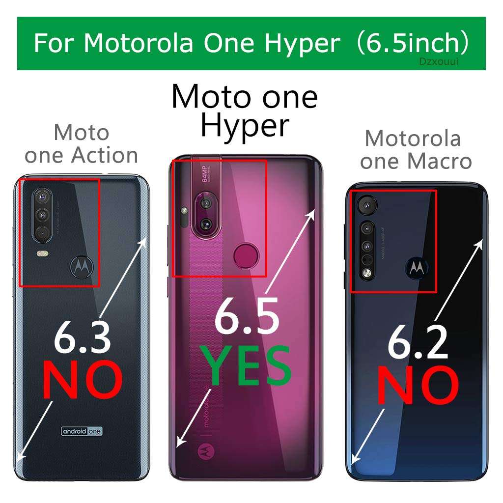 Dzxouui for Moto One Hyper Case,Motorola One Hyper Case,Protective Phone Cover Shockproof Soft TPU Case for Motorola Moto One Hyper(DL-Black) 2
