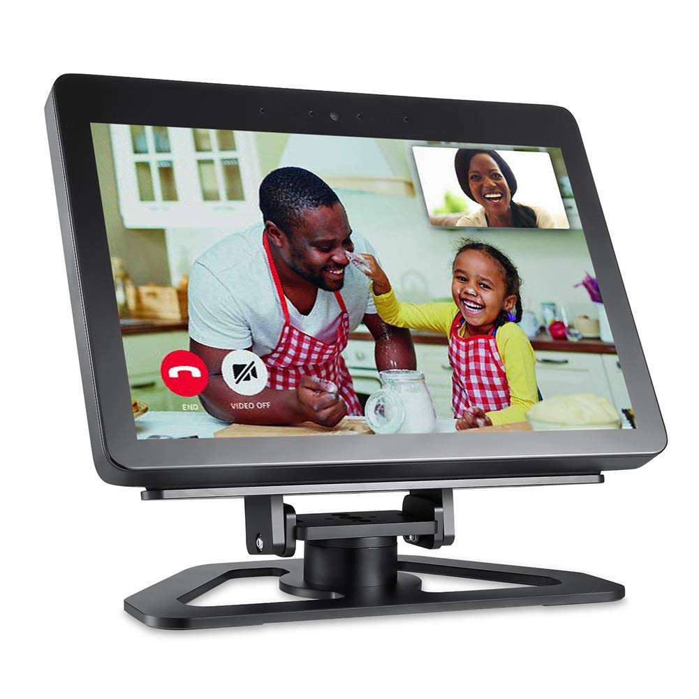 EDIONS for The Echo Show Second-Generation Bracket,360-Degree Rotating and Durable Base Aluminum Bracket for Echo Display Second Generation 5