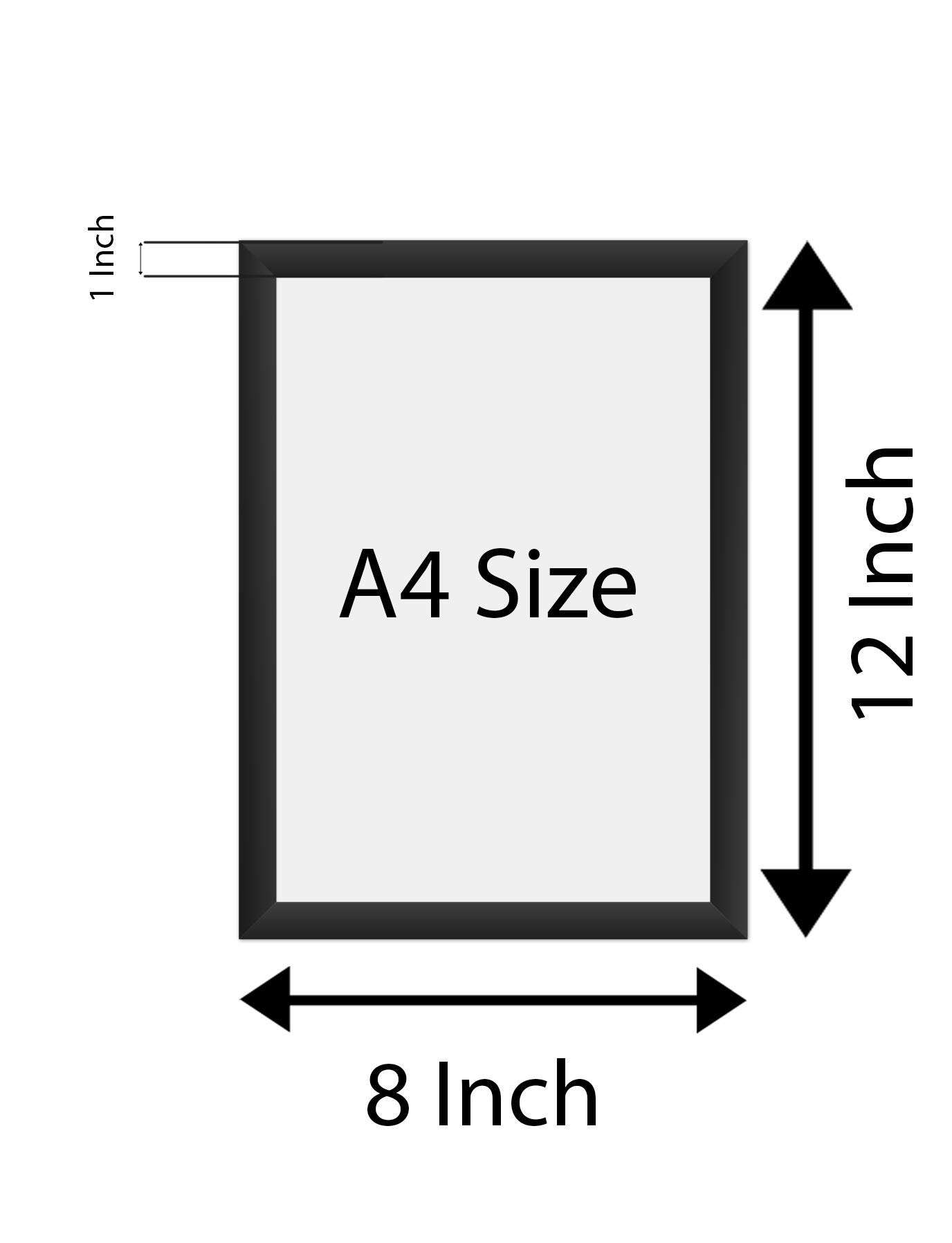 dhcrafts Photo Frames Black Color Synthetic Wood and Acrylic Glass Ice-Cream Design A4 Size (12X8) Inch Pack of 1 4