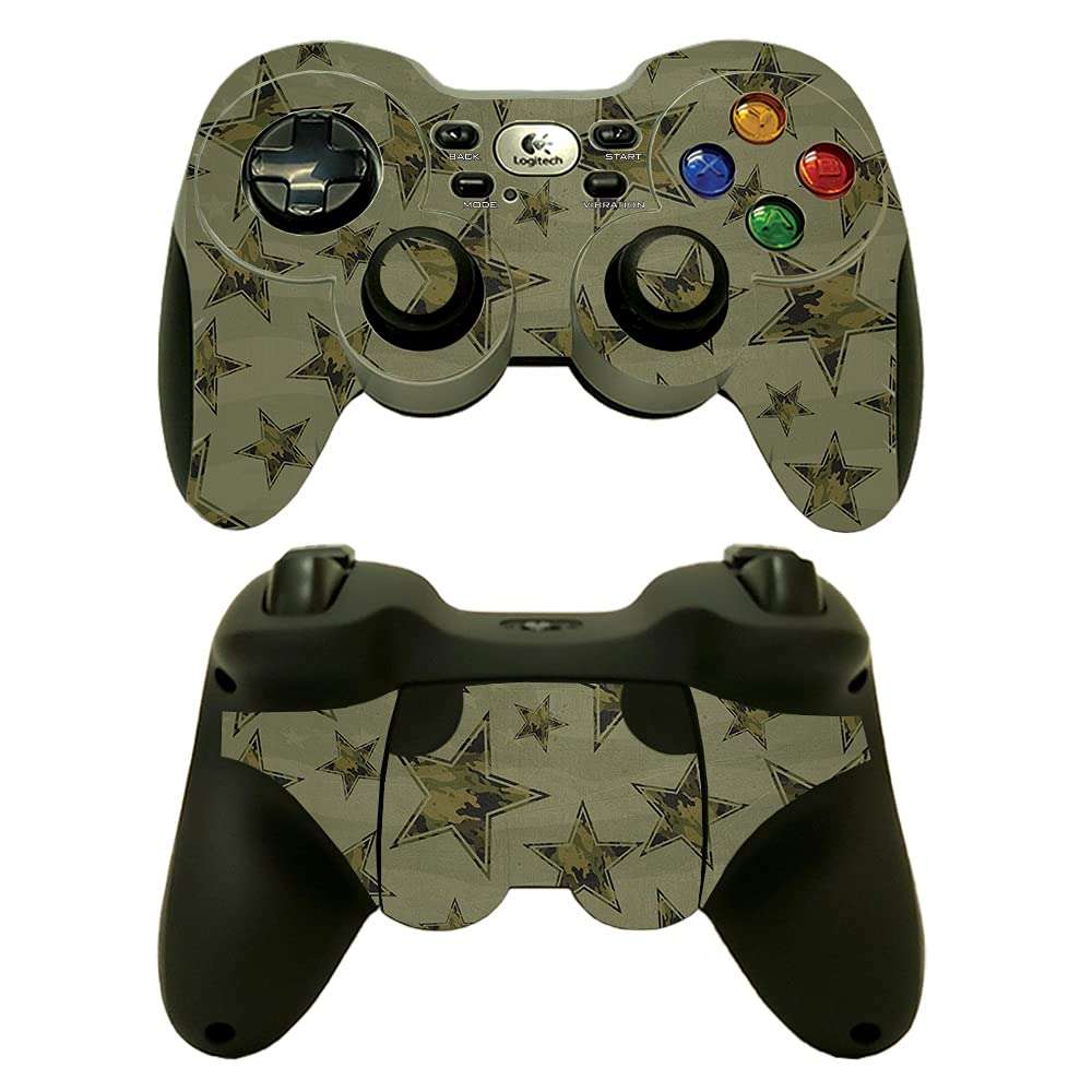 MightySkins Skin Compatible with Logitech Wireless Gamepad F710 - Army Star | Protective, Durable, and Unique Vinyl Decal wrap Cover | Easy to Apply, Remove, and Change Styles | Made in The USA 1