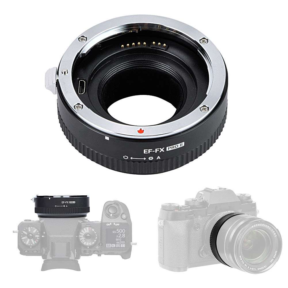 Auto Lens Adapter, Fringer EFFX2 Pro II Auto Focus Lens Adapter for Canon EF/EFS Lens to for Fuji Camera 6