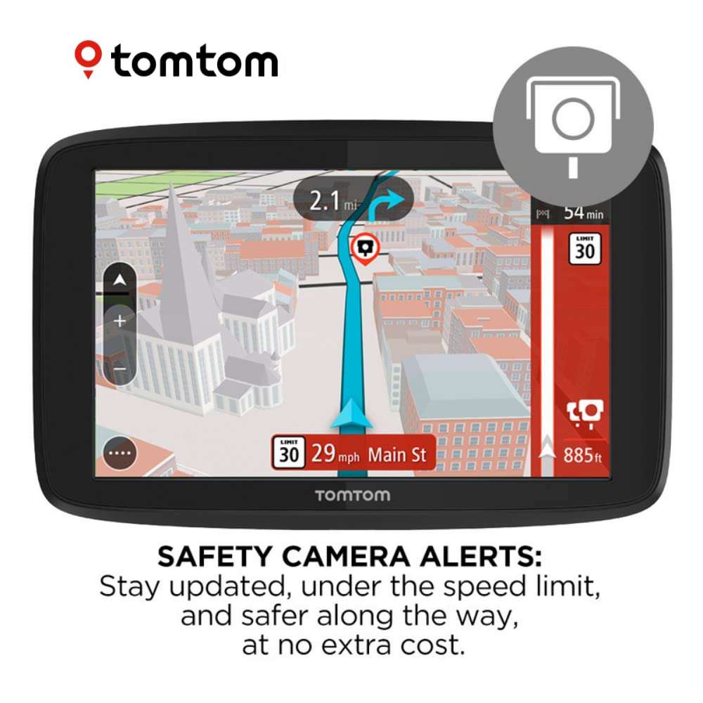 TomTom GO Supreme 5” GPS Navigation Device with World Maps, Traffic and Speed Cam alerts thanks to TomTom Traffic, Updates via WiFi, Handsfree Calling, Click-and-Drive Mount 3