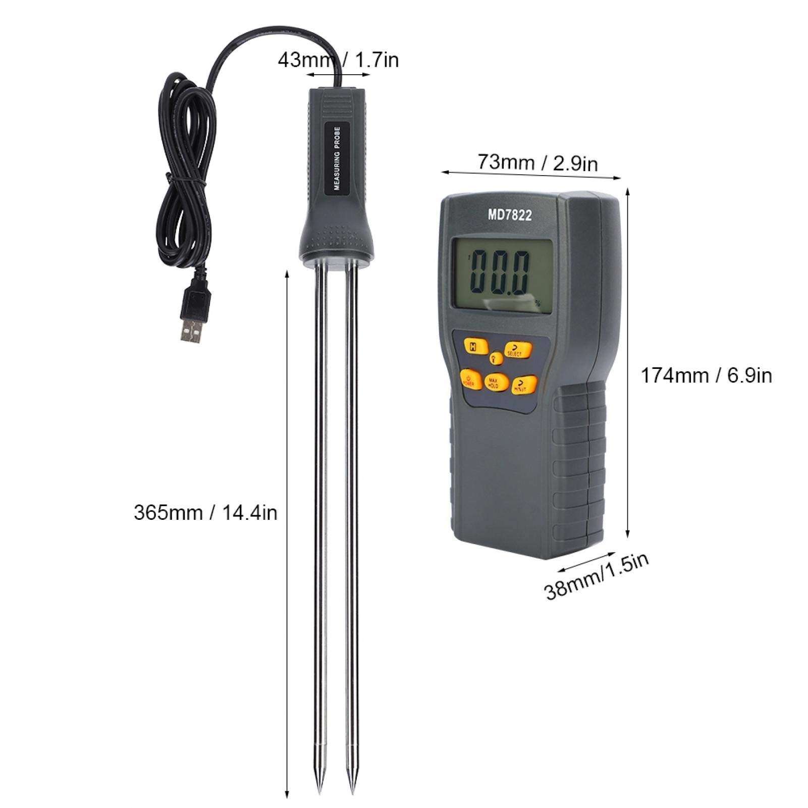 Portable Grain Moisture Meter Moisture Tester Digital Display Precise Humidity Tester Digital Flour Moisture Meter for Rice Soybean 3
