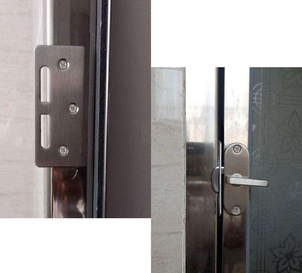 Xuee Flip Stainless Steel Sliding Door Lock 90 Degree Latch cam Lock arc Door Buckle 6