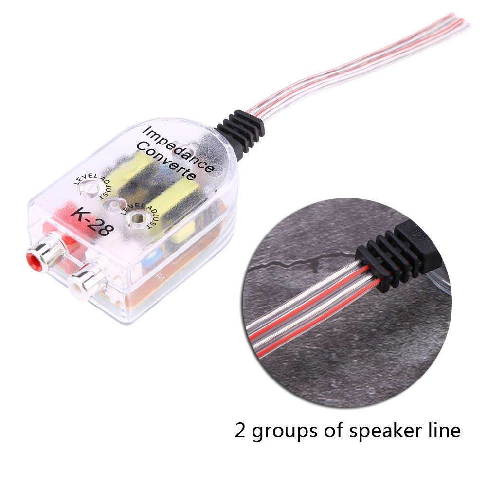 Car o CD High to Low Converters Amplifier, Line Out Converter, Impedance Converter Adapter for Car o Systems 4