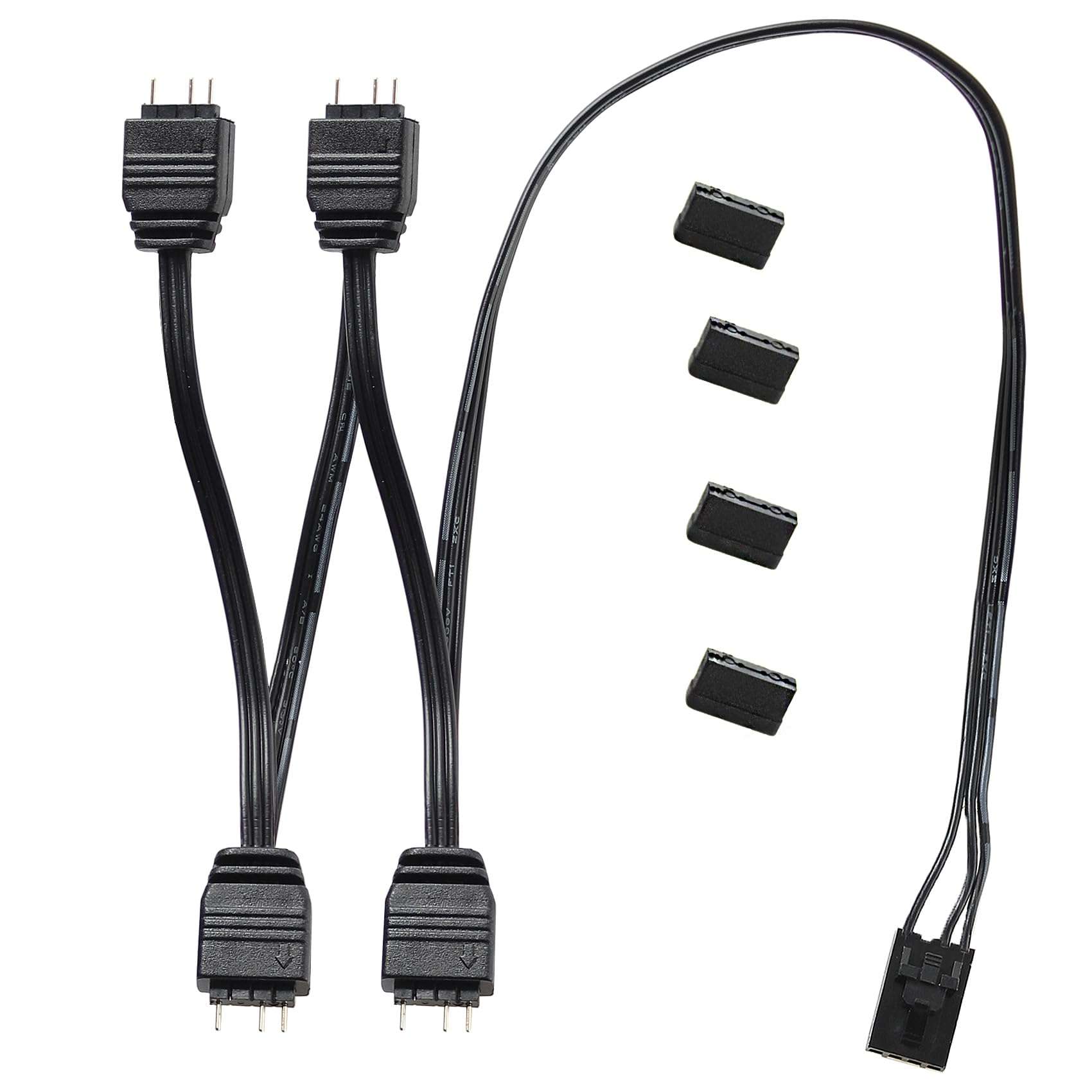 GBAuto 4 Pin RGB Adapter for Corsair RGB HUB, Lighting Node CORE, Commander CORE and iCUE Commander CORE XT, 1 to 4 ARGB Connect to Any 5V 3 Pin ARGB Devices 1