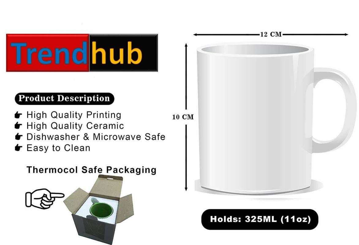 Trendhub Books Lover Cute Girl Printed Coffee Mug| Ceramic Tea Cup| Gifts for Girls and Bestfriend| Microwave and Dishwasher Safe 5