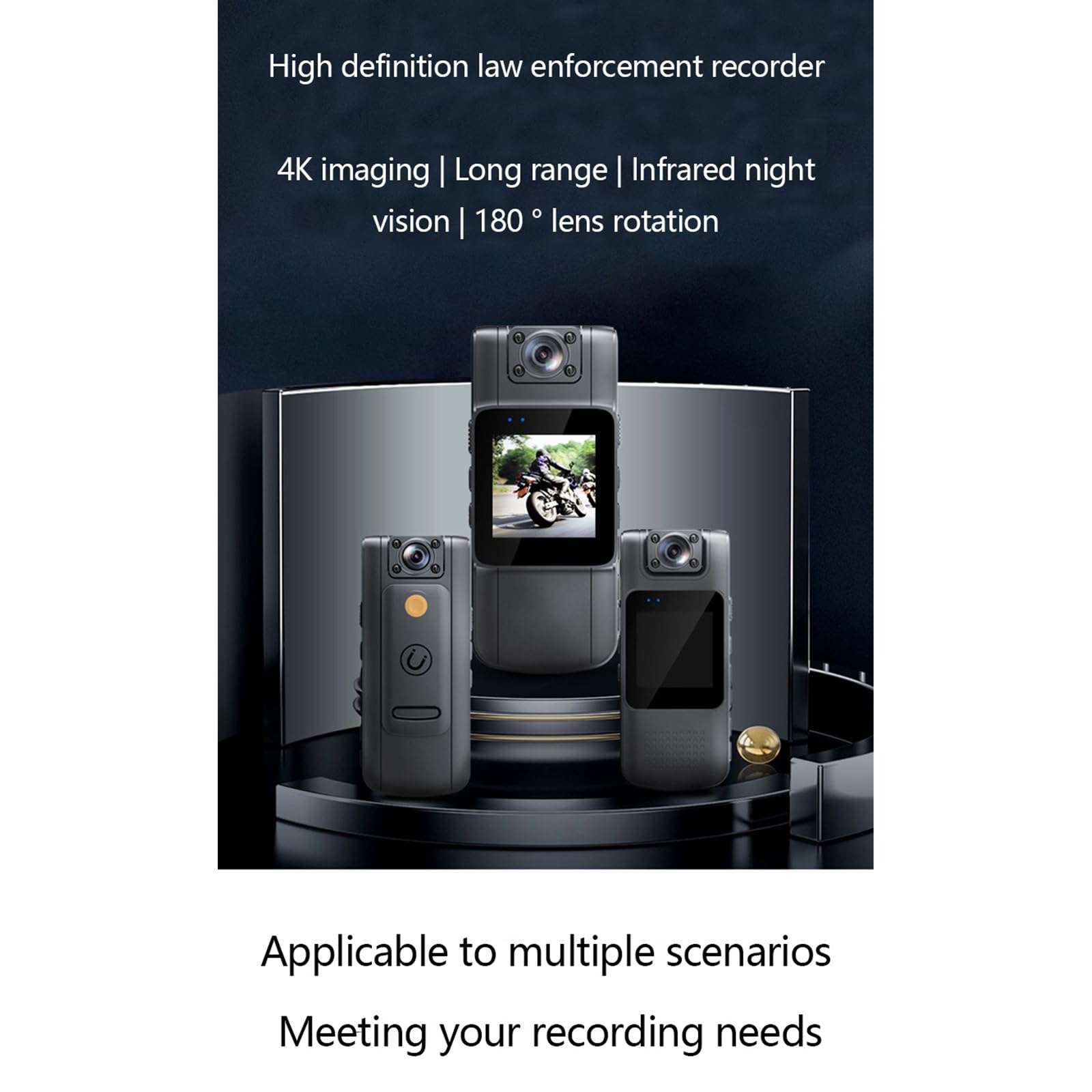 ljhnba Mini Body Camera Magnetic Back Clip Design 1080P Recorder Adjustable Lens for Delivery Personnel & Private Investigator Magnetic Absorption Design 5