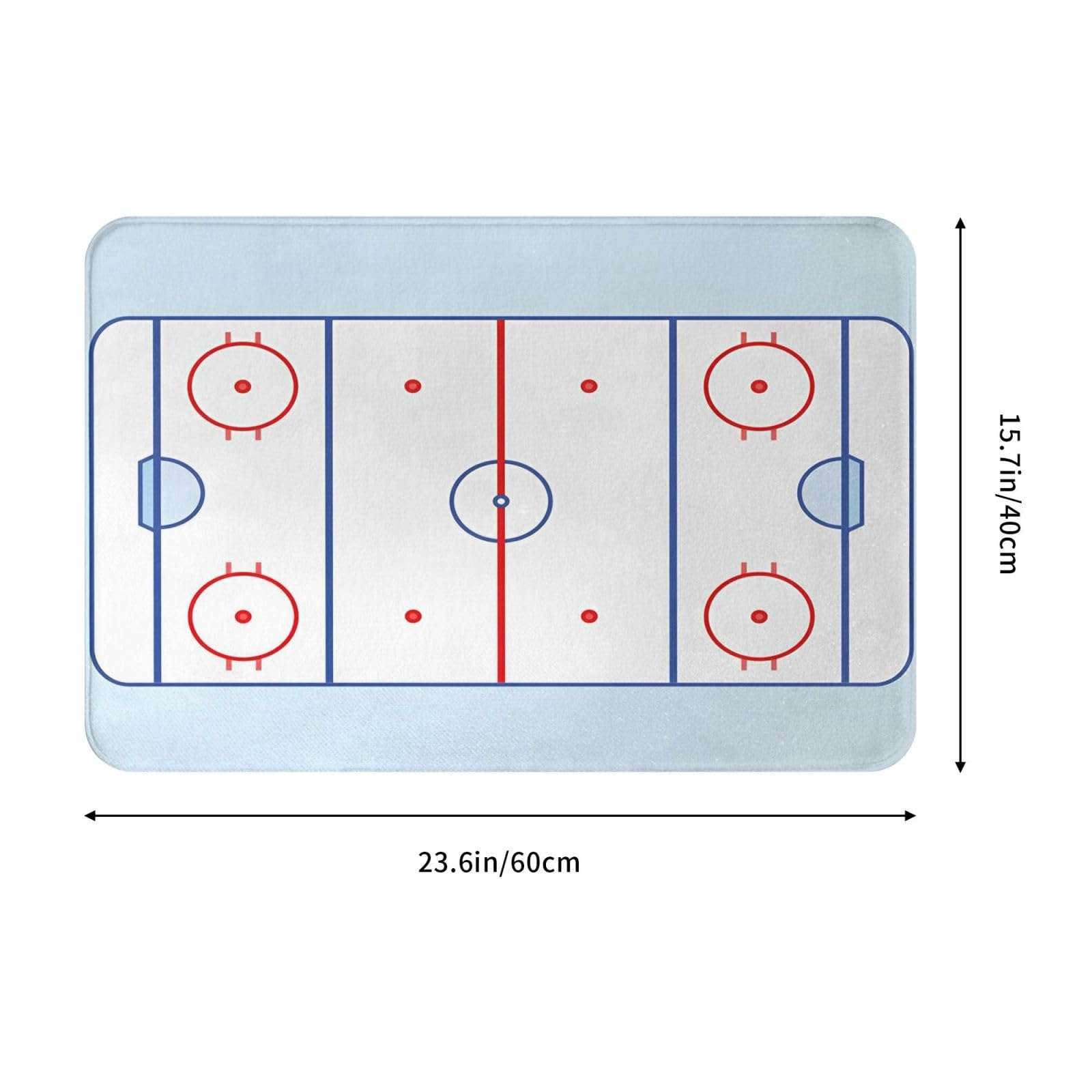 Hockey Field Bathroom Rugs Bath Rug 16 x 24 Inches, Non Slip Bath Carpet, Area Mat Home Decor Accessories for Shower Floor Tub Bedroom Kitchen 3