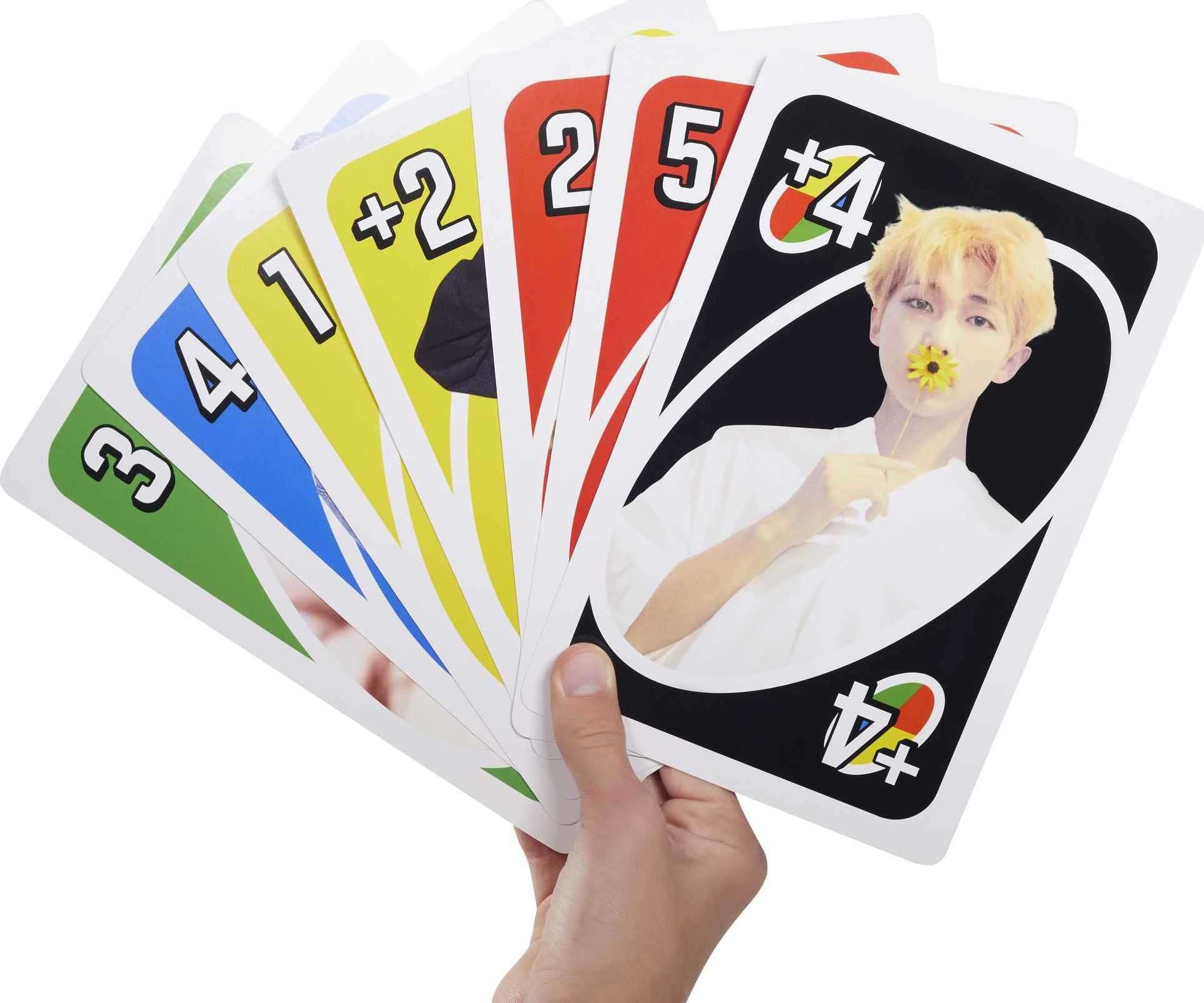 Mattel Games Giant UNO BTS Card Game with 108 Cards Based on BTS Global Superstars Global Boy Band, Gift for Boys and Girls Age 7 Years & Older 3