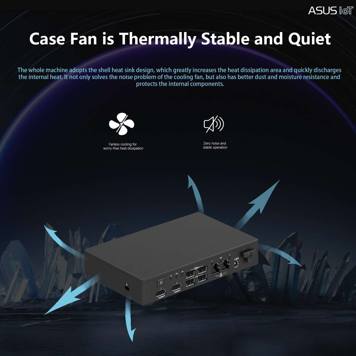 ASUS NUC 13 Rugged Fanless Mini PC for IoT Edge Deployment, Intel N50 Processor, 64GB eMMC, Compact Durable Design, Expandable I/O, Dual LAN, Wi-Fi 6E, Business & Industrial Embedded Edge Computer 4