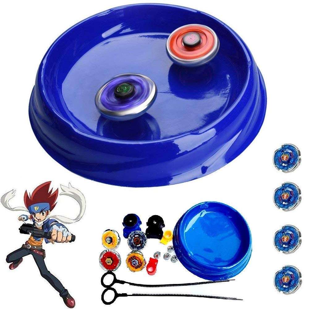 PREMIUM ZONE Beyblades 2-in-1 Metal Fighter Fury with Fight Ring and Handle Launcher for Kids (Black) 3
