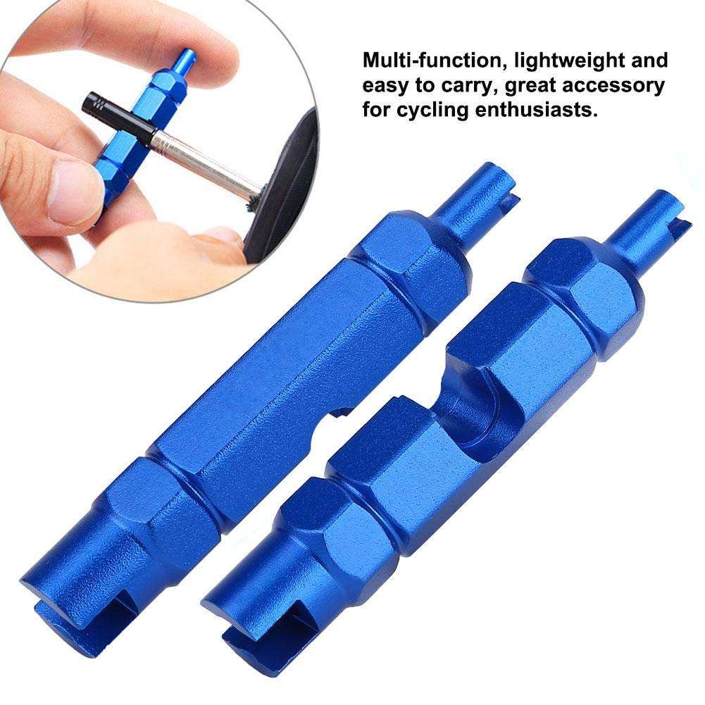 Drfeify Valve Disassemble Tool, Multi-Function Bicycle Tube Tire Valve Disassembly Remove Tools for Presta 4