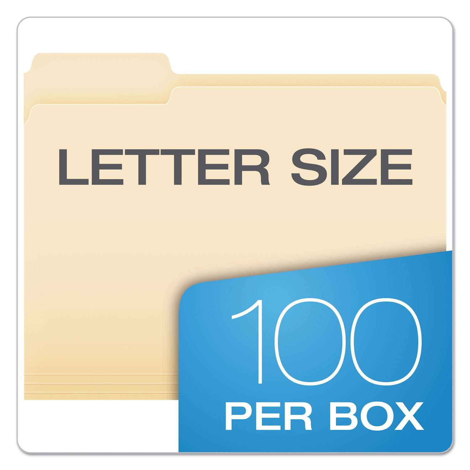 Pendaflex File Folders, Letter Size, 1/3 Cut, Manila, 100 per Box (752 1/3) 6
