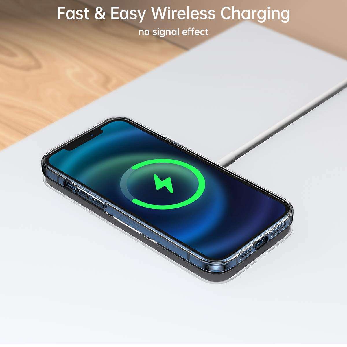 NUFR Magnetic Clear Case for iPhone 12 Pro Max,with Mag-Safe Charging, Anti-Yellow Shockproof Protective Magnets Case for iPhone 12 Pro Max Clear Case 6.7 Inch 4