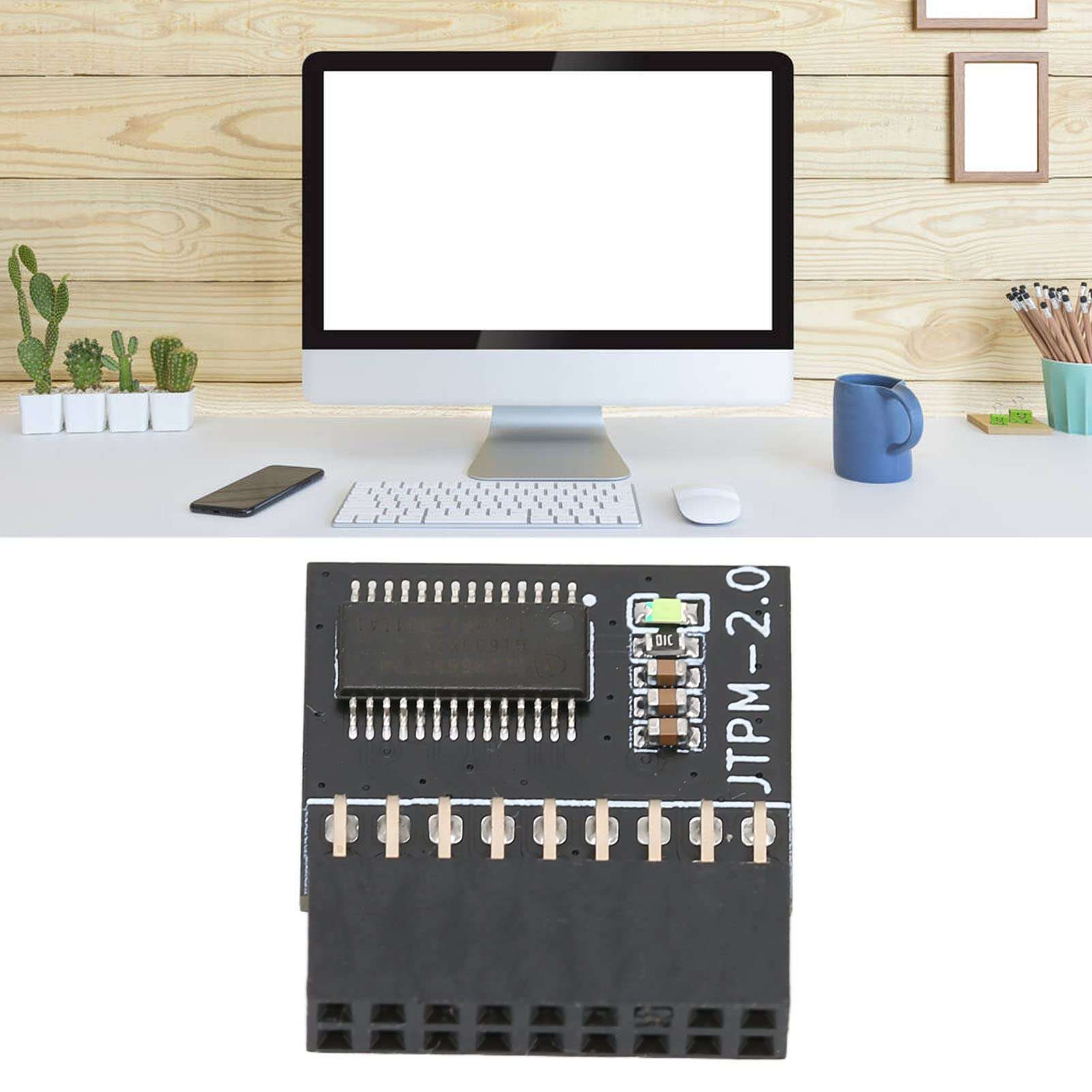 TPM 2.0 Module, Mini Encryption Security Module, 18 Pin Motherboard Remote Card Board, PC Motherboard, TPM LPC Module, Interface Module 5