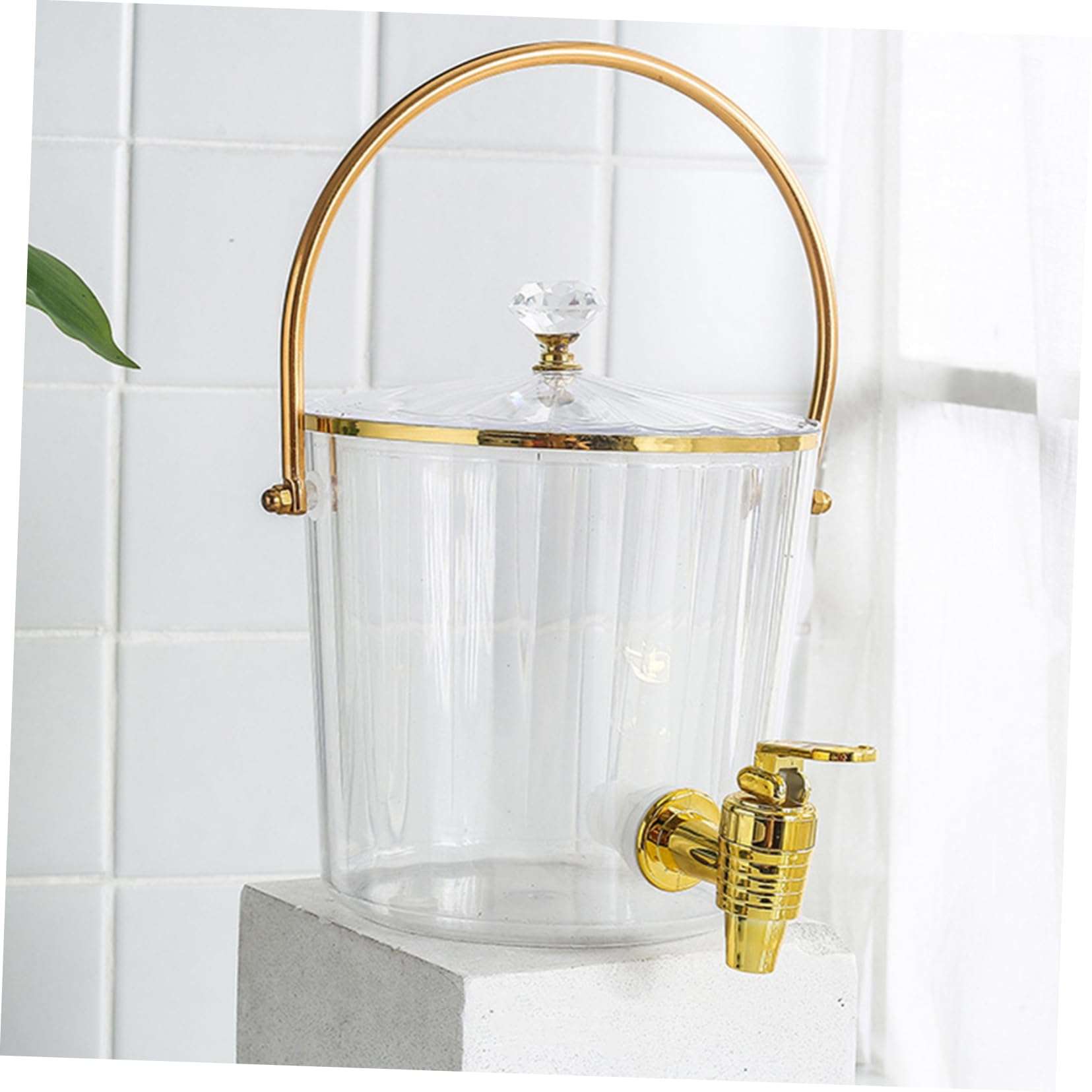 Drinks Dispenser with Lid and Spigot Elegant Juice and Water Container for Parties Events and Outdoor Gatherings for Iced Beverages and Refreshments 3