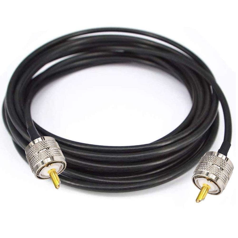 onelinkmore CB Radio Cable PL259 Jumper 50 Ohm Coax Cable Connector 16ft Antenna Cable UHF Male Antenna Cable Male To Male Cable,PL259 Jumper for CB Ham Radio Antenna Analyzer Dummy Load and SWR Meter 1