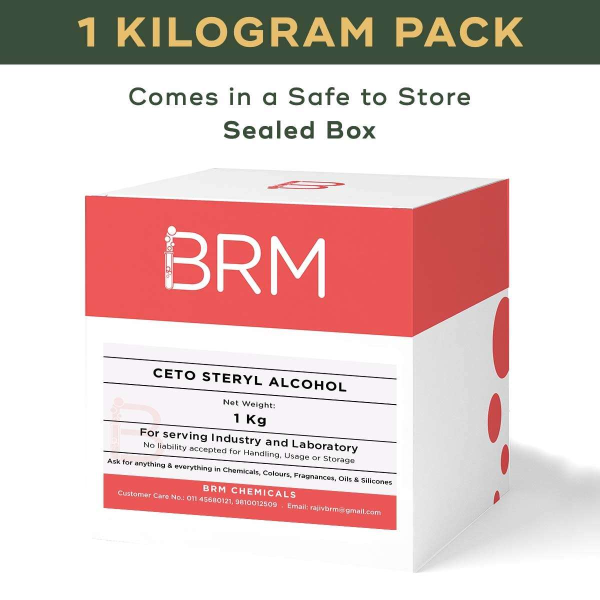 BRM Chemicals Ceto Stearyl Alcohol - 1 KG For Soap Making, Shampoo Making, Cosmetic Making & DIY Personal Care For Face, Hair, Skin & Body 3