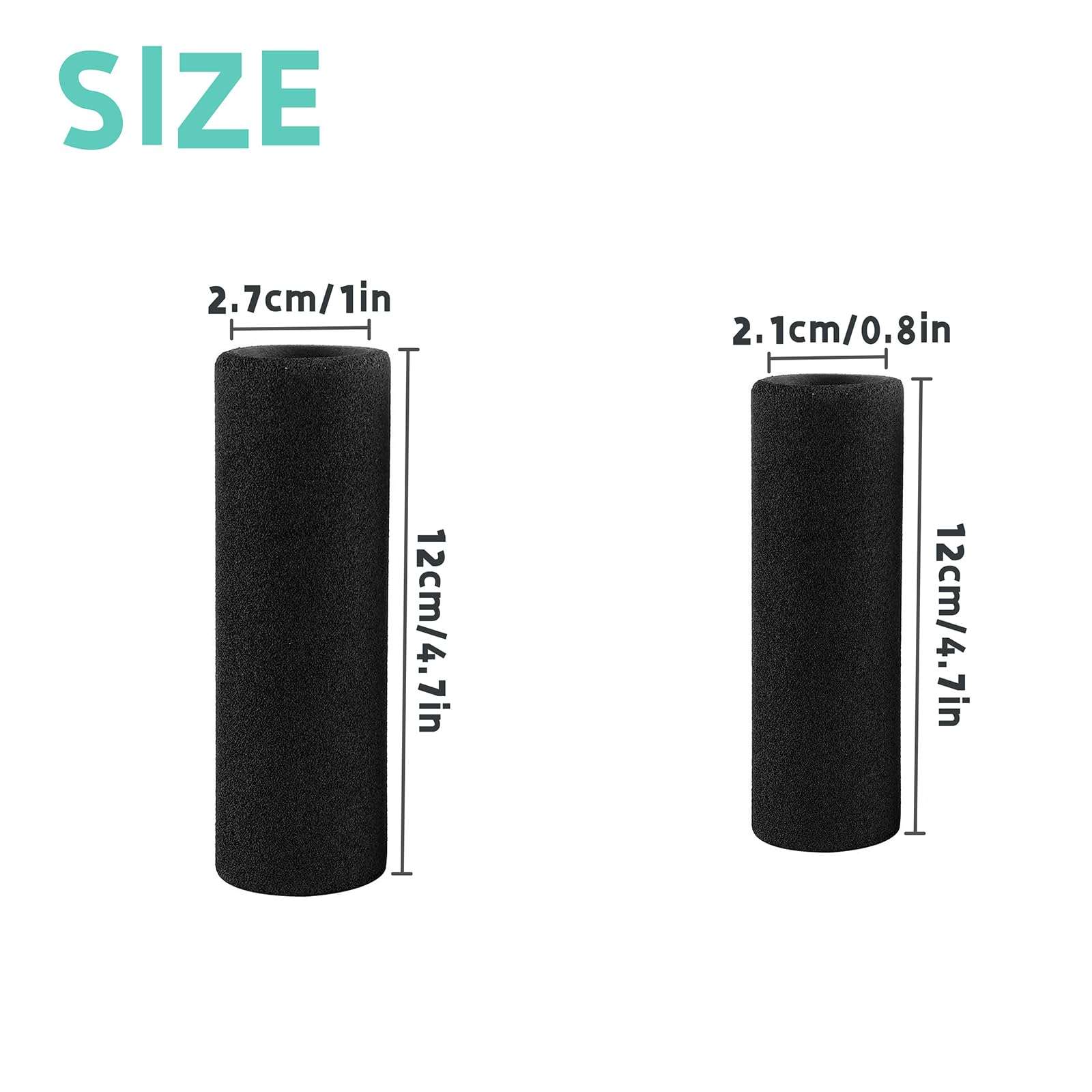 4 PCS Handle Grips 4.7 Inch Sponge Foam Grip Wrap Soft Comfortable Non-Slip Handle Grips Soft Buffer Tube Cover Shock Absorption Handle Covers for Fitness Bicycle Exercise Equipment 4