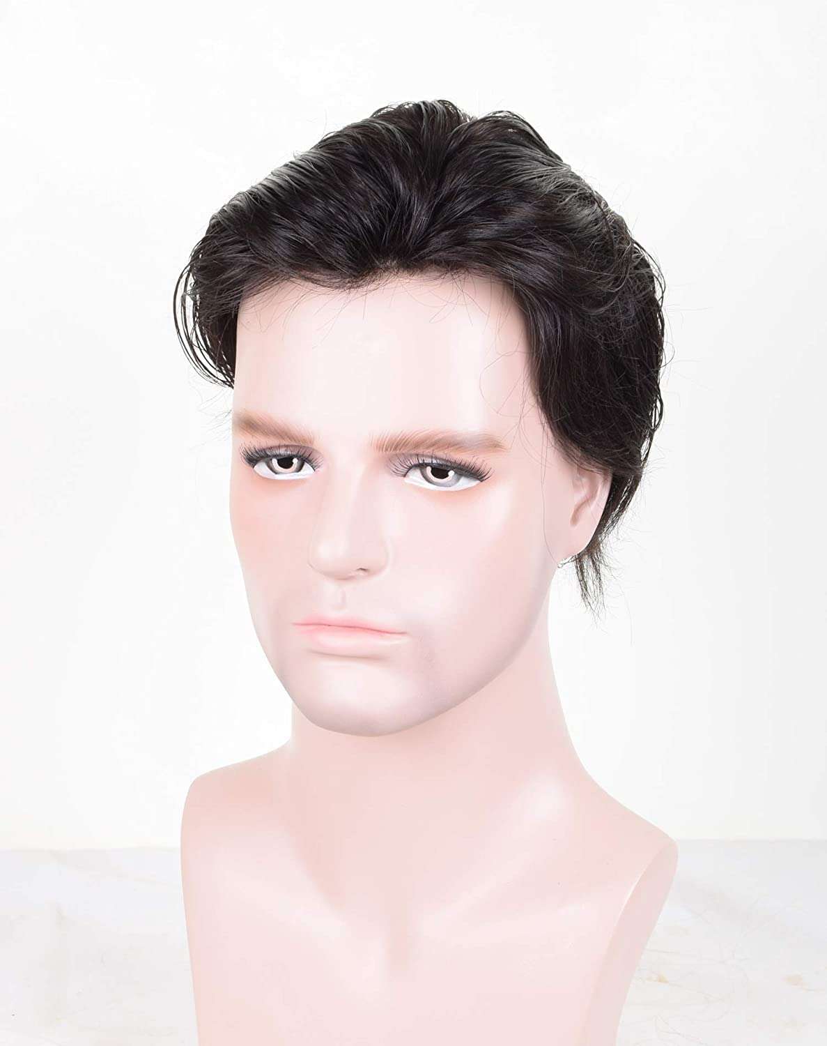 Majik Hair Patch, Wig, Toupee For Men And Boys (Normal Monofilament) (10X8 Inch, Medium Brown), 100 Gram, Pack Of 1 6