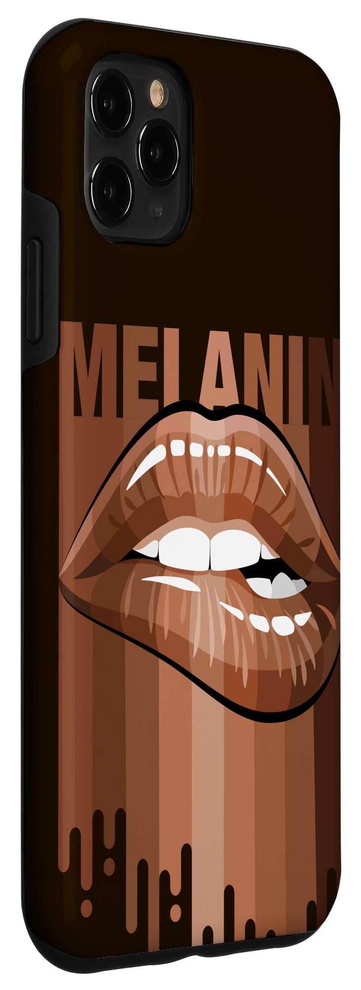 iPhone 11 Pro Max Cool Melanin Girl Lips Graphic Tees, Black Girls Magic Style Case 3