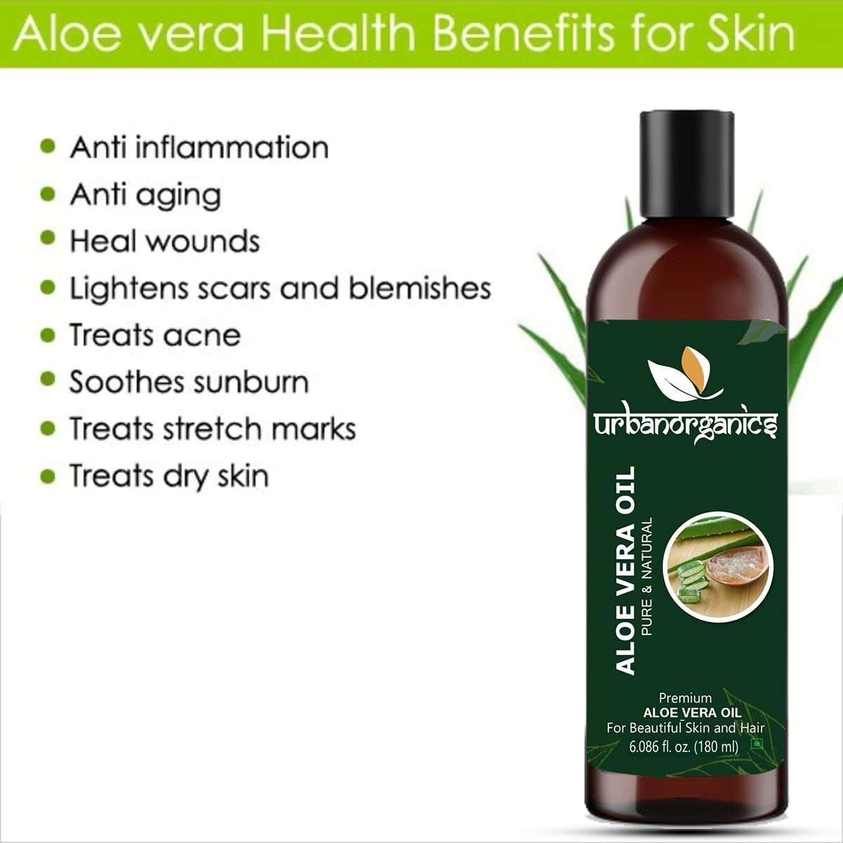 Urbanorganics Oil For Shine Hair, Skin Care, Moisturizing Dry Skin & Natural Oil | Anti-Hairfall | Promotes Hair growth, Softness & Shine,  (Bitter Almond Oil, 180 ml (Pack of 1)) 3