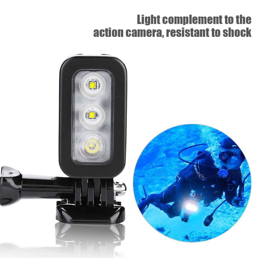 Underwater LED Fill Light,Portable 280 Lum Adjustable Single/Double Diving Vertical Video Camera Camcorder Filling Lamp Light for GoPro,XiaoYi Sports Action Camera 5