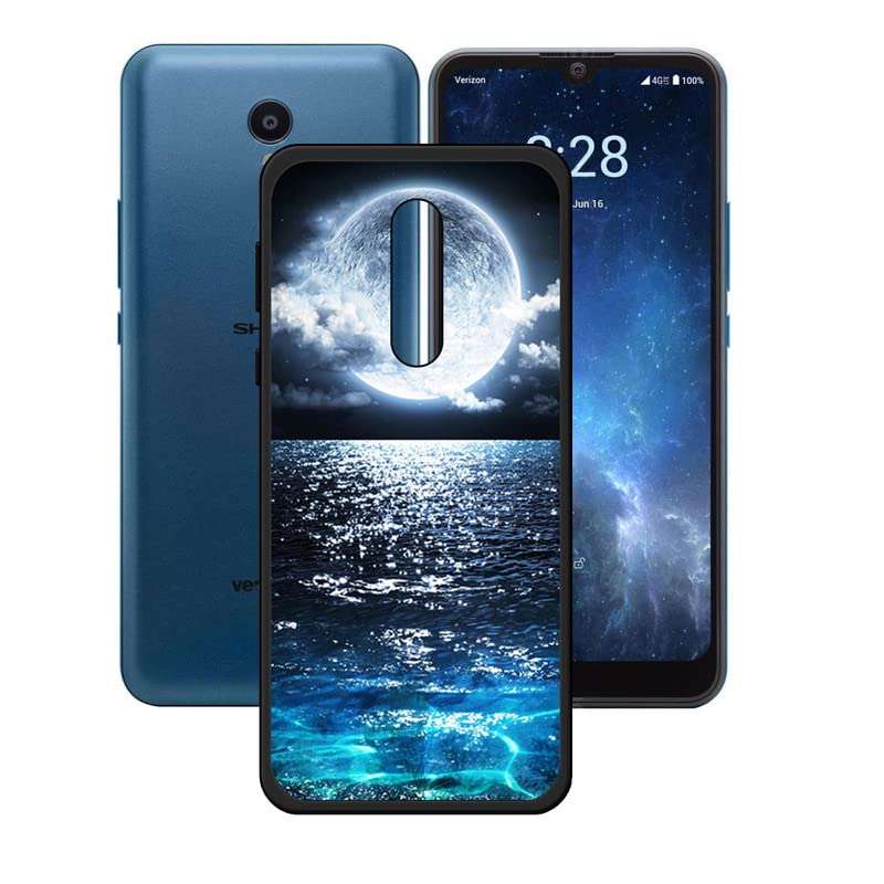 LCEHTOGYE Case for Sharp Rouvo V + Tempered Glass Screen Protector, Slim Black Shock-Absorption Soft TPU Bumper Protective Phone Case Cover for Sharp Rouvo V (6,52") - KE42 3