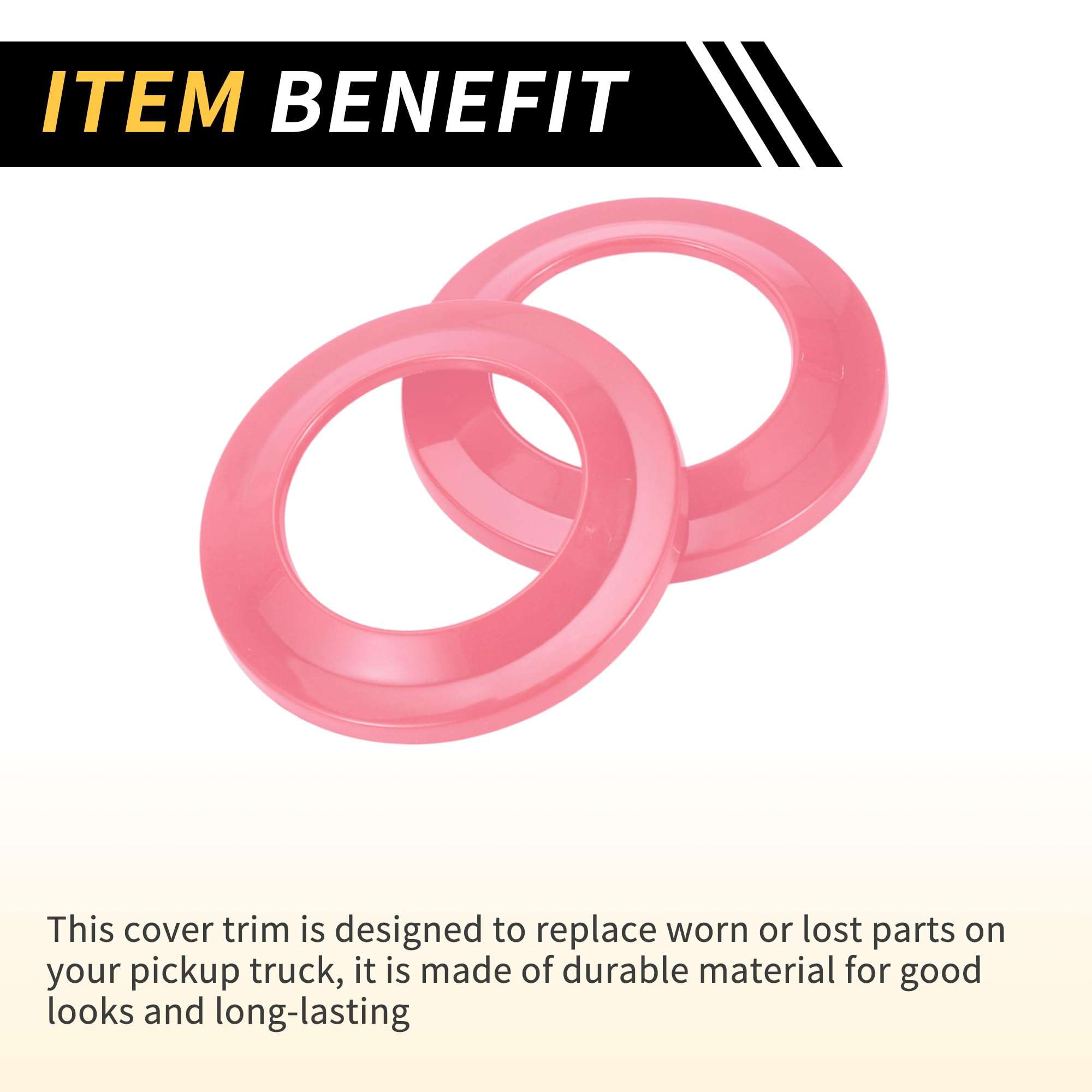 REPAIROCK 2 Pcs A Pillar Speaker Ring Cover Trim for Jeep Wrangler JK 2007-2014 Window A Pillar Front Horn Speaker Cover Stereo Audio Frame Trims ABS Pink 6