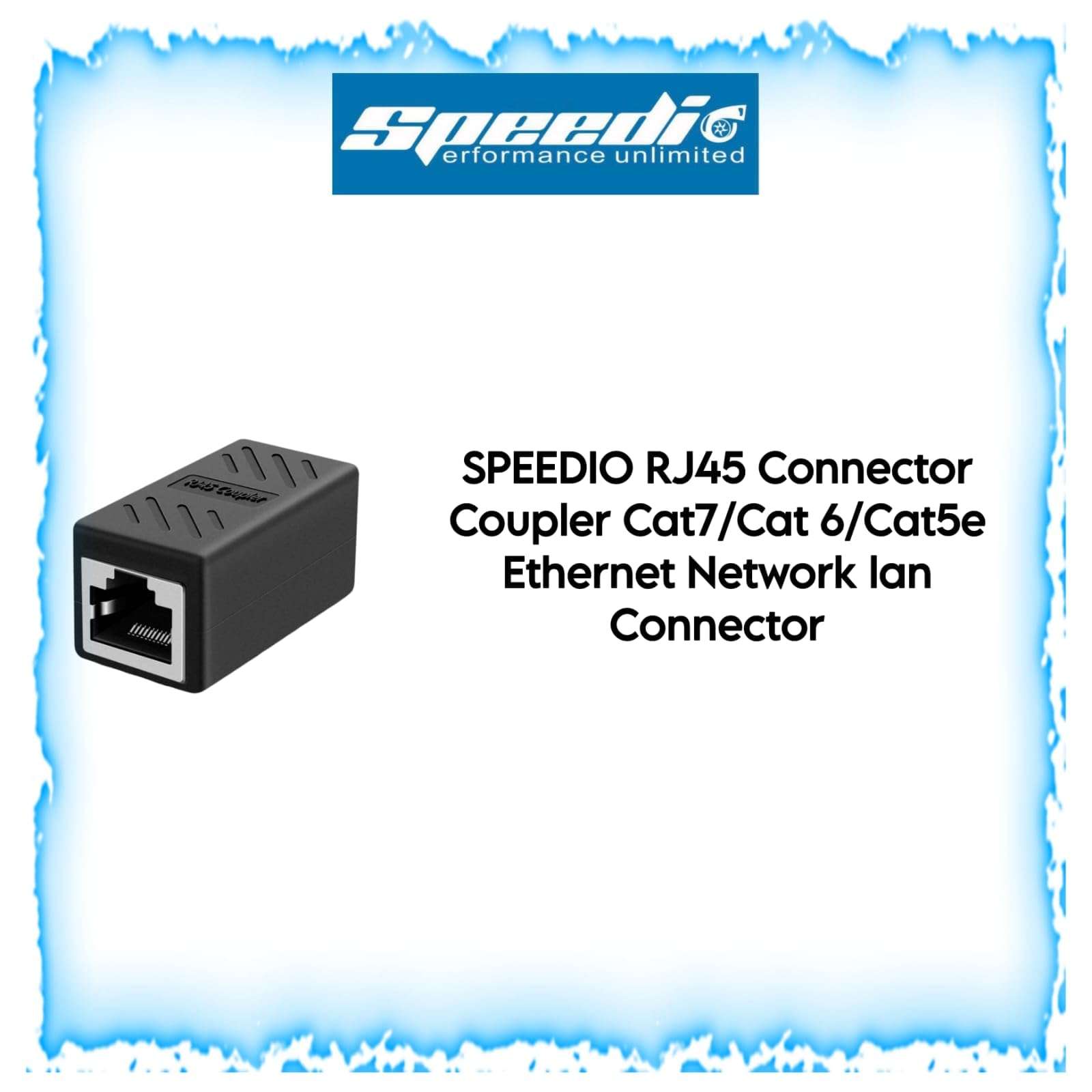 Speedio Metal RJ45 Ethernet Coupler – Rj45 Connector for Cat6, Cat5e, Cat5 Cables – Female to Female, High-Speed LAN Cable Extender, LAN Jointer or Rj45 Jointer 4