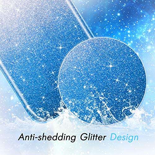 Compatible With LG K40 Case,K12 Plus/X4 2019/LMX420 Phone Case w/HD Screen Protector,Gradient Floating Glitter Liquid Quicksand TPU Bumper Cushion Shockproof Phone Protective Cover for Girls Women 6