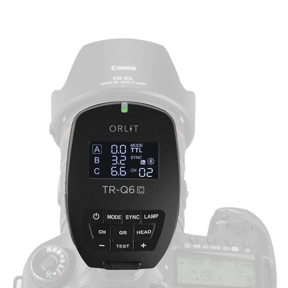 ORLIT TR-Q6 TTL 2.4Ghz RT Studio Flash Trigger for The Rovelight RT Series - Canon 2