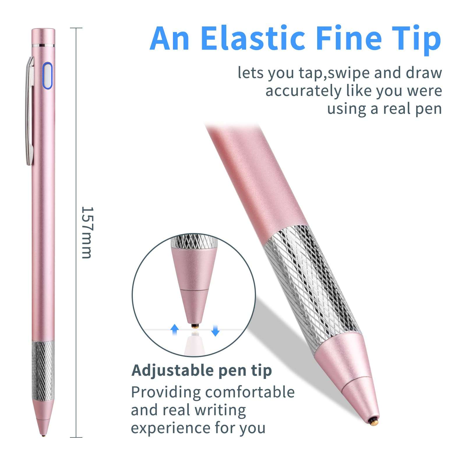 Stylus Pencil for Lenovo Smart Tab M10 Plus 2nd/3rd Gen Pen,Minilabo Touch Screens Digital Stylus Pen with 1.5mm Fine Tip Stylist Pen for Lenovo Smart Tab M10 Plus Drawing and Writing Pencil,Pink 3