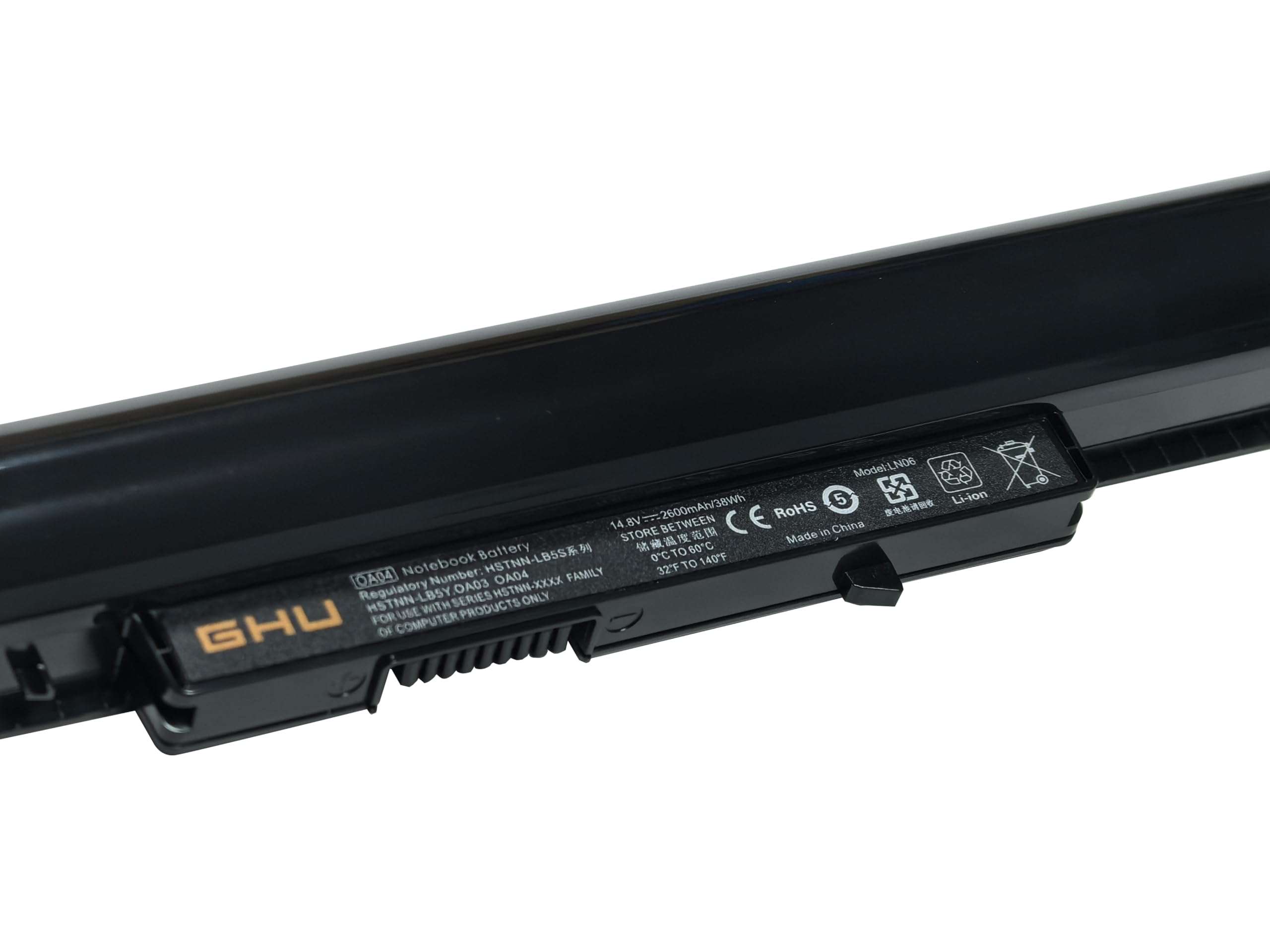 GHU New Battery 38 WH 14.8V 2600mAh Replacement Battery for OA04 OA03 740715-001 746641-001 746458-421 HSTNN-LB5Y HSTNN-LB5S HSTNN-PB5Y Li-ion 4cell 0a03 0a04 250 G3 250 G2 255 G3 15-g020dx 3