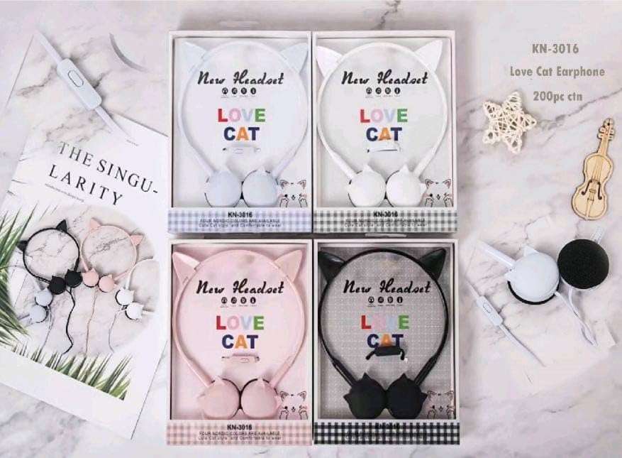 OANGO Earphone for Kids Cute Cat Wired Earphone, Headphones for Kids Girls Gifts Headphone for Smartphone, Gaming Headphone, Stereo Earphone, Stylish Headphones for Girls/Boys 3