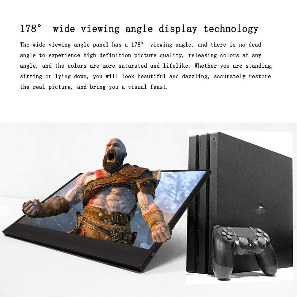 13.3-inch Portable Monitor High-Definition LCD HDMI Interface 1080P Display with Touch for Phone/PC/Office/Game 4