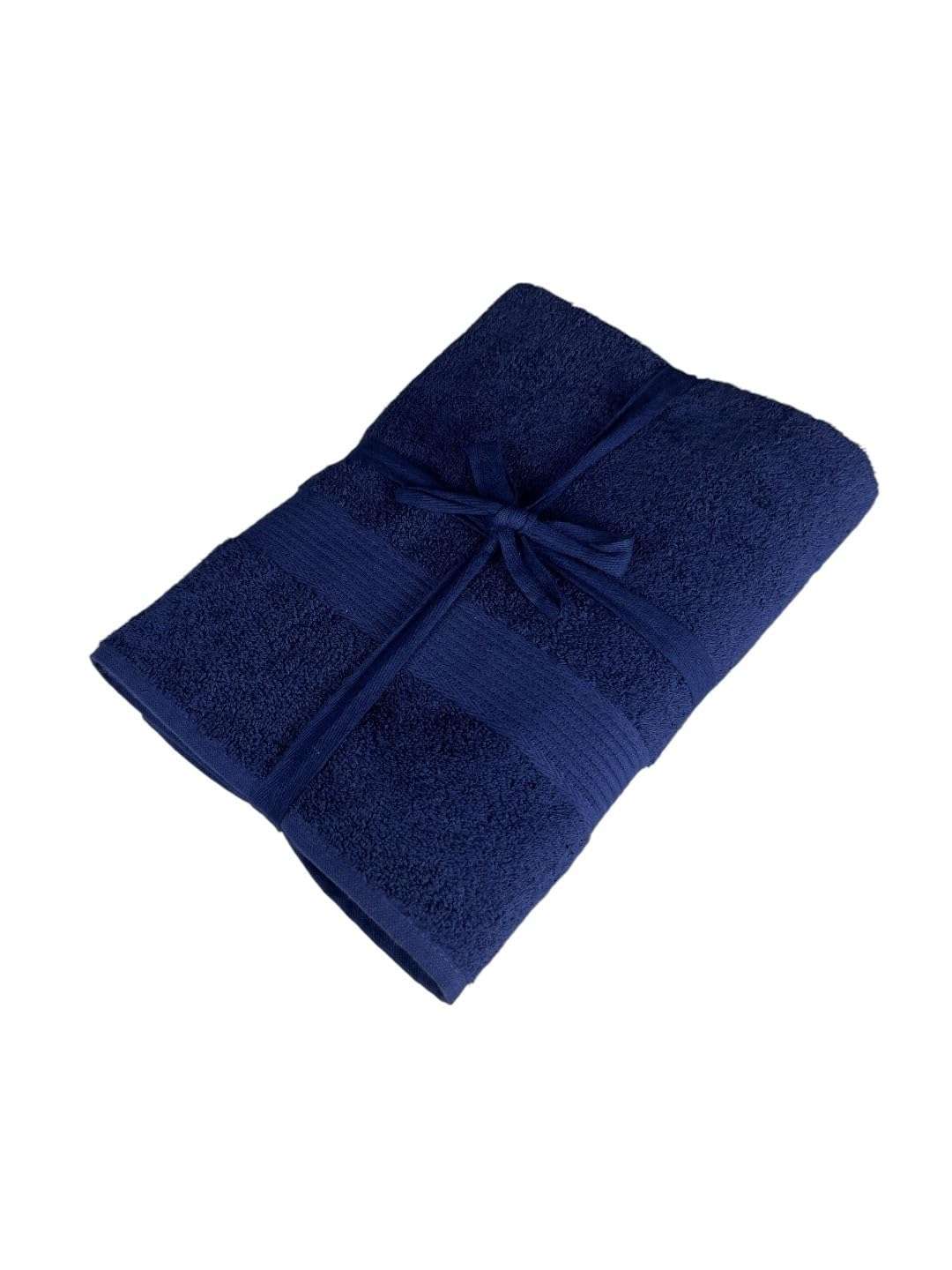 SENSES by Riba Cotton Towel Set 350 GSM - Navy Blue, 3 Pcs| 1 Bath +1 Hand + 1wash Towel Combo | Super Soft, Absorbent, Lightweight, Antimicrobial, Low Linting 5
