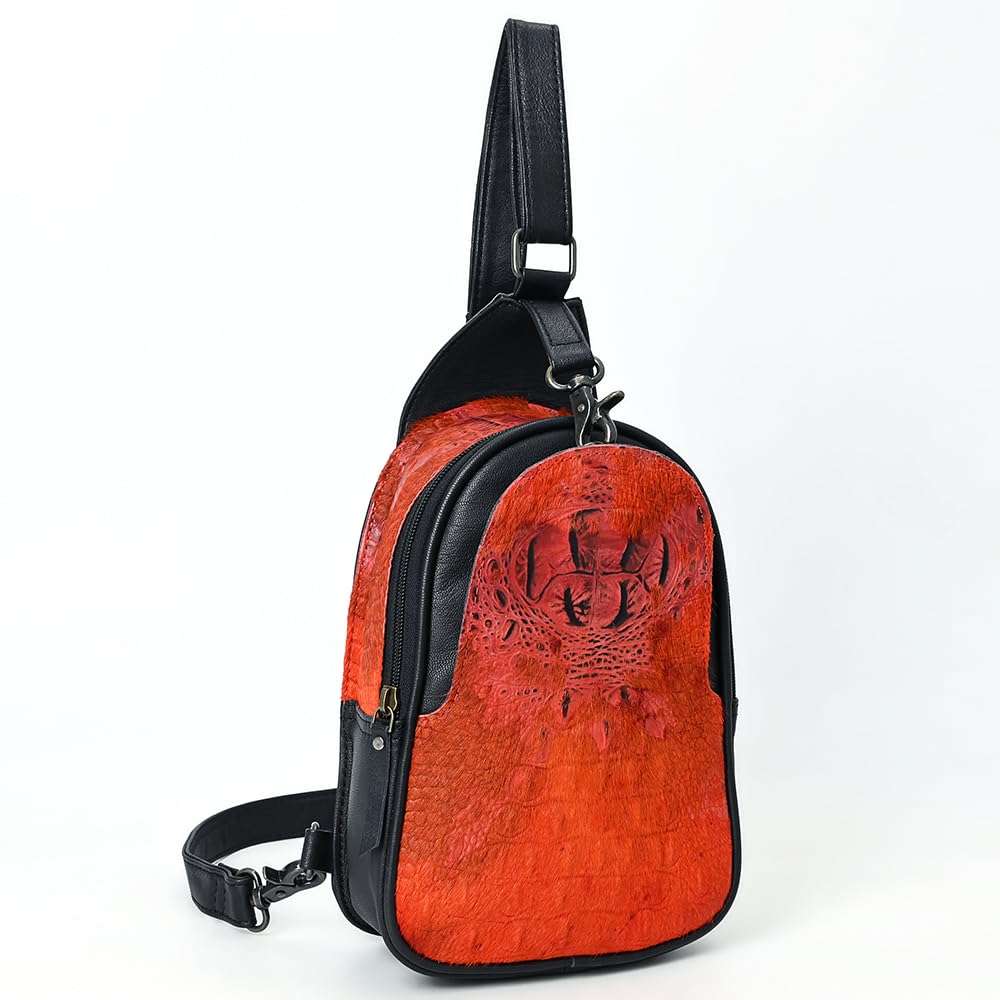 American Darling ADBG1538 Sling Crocodile embossed Genuine Leather women bag western handbag purse 5