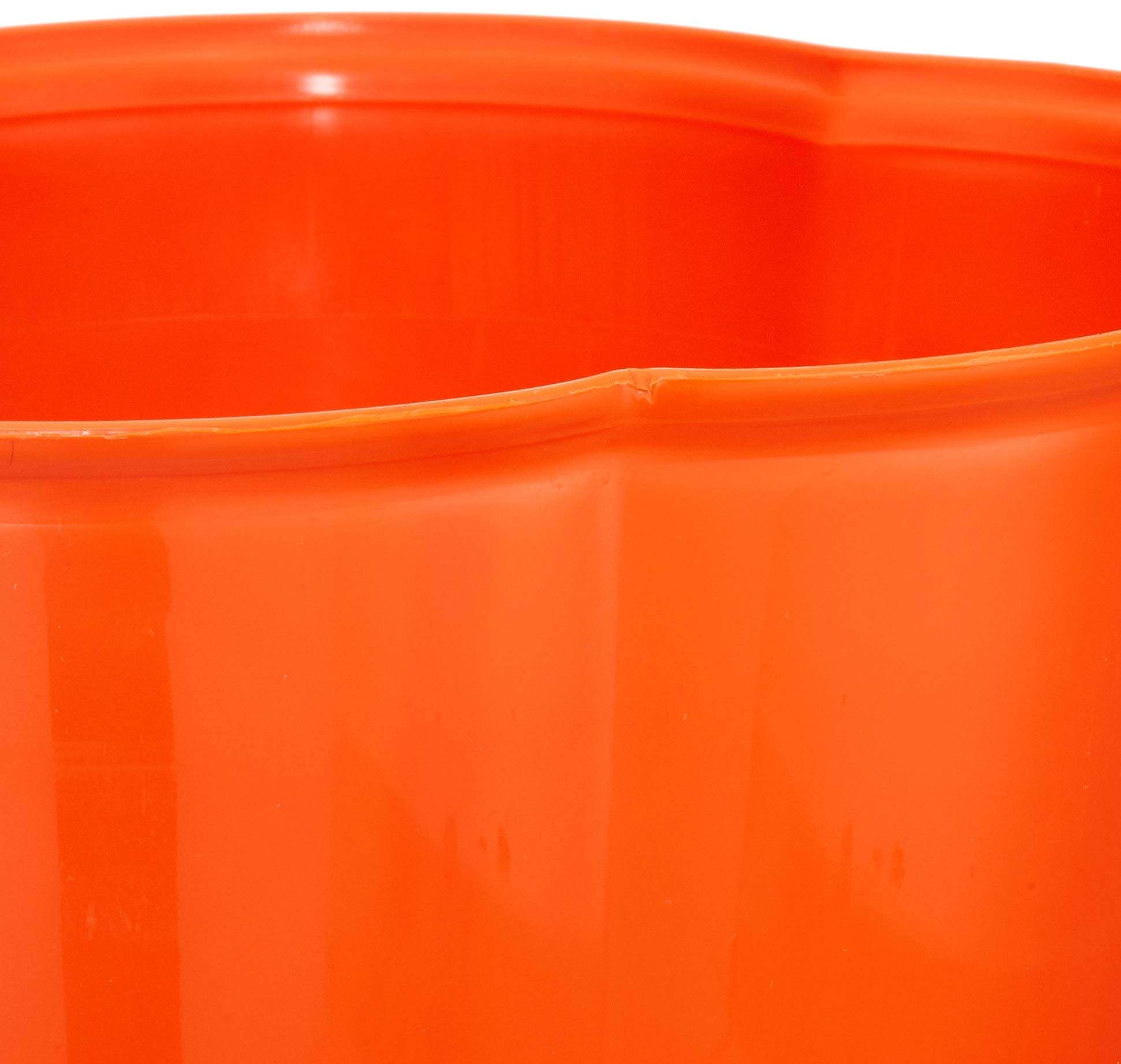 GARDENS NEED 100% Virgin Plastic Elis Pot -10" | Set of 4 Planter, (26cm x 26cm x 22cm, Orange) 2