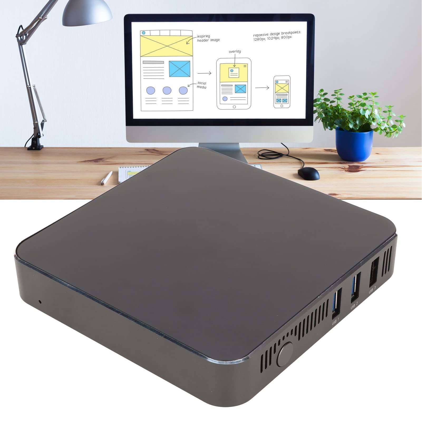 Mini PC, Windows 11 Mini Computers, Intel Lake N5105 CPU, 8GB DDR4 RAM 256GB ROM, Dual 4K UHD HDMI Ports, BT 4.2, 2.4G+5.8G WiFi, Gigabit Ethernet Micro Gaming PC 4