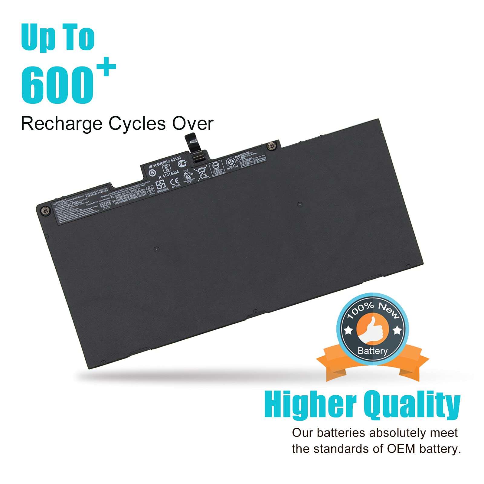 TsuLin TA03XL Laptop Battery Replacement for HP EliteBook 755 G4 840 G4 848 G4 850 G4 ZBook 14U G4 15U G4 Series HSTNN-LB7J HSTNN-IB7L TAO3XL 854047-1C1 854108-850 996QA101H TA03051XL 51Wh 4420mAh 3