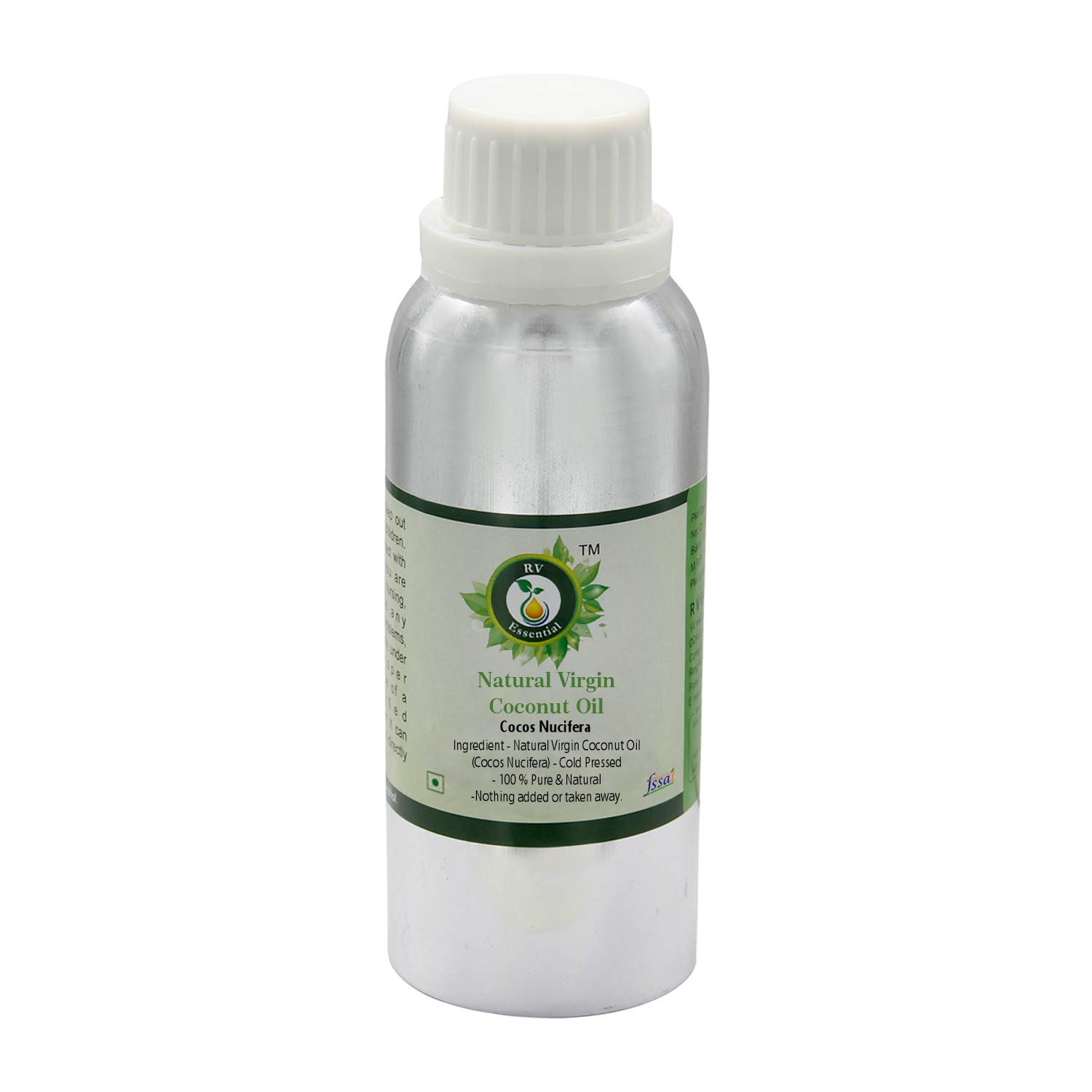 R V Essential Natural Virgin Coconut Oil 300ml- Cocos Nucifera (100% Pure and Natural Cold Pressed)