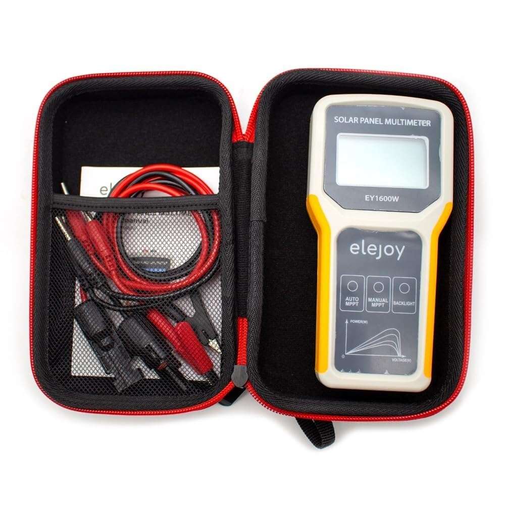 DDYWQCLMR Solar Panel Tester Photovoltaic Multimeter Upgrade EY1600W with Ultra Clear LCD, Smart MPPT Open Circuit Voltage Troubleshooting Utility Tool for Solar PV Testing(EY1600W) 1