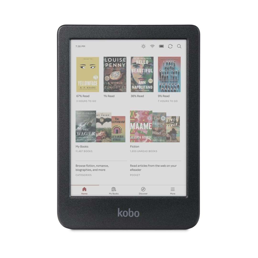 Kobo Clara Colour | Colour eReader | 6” Glare-Free Colour E Ink Kaleido™ 3 Display | Dark Mode Option | Waterproof | Audiobooks | 16GB of Storage | Black 1