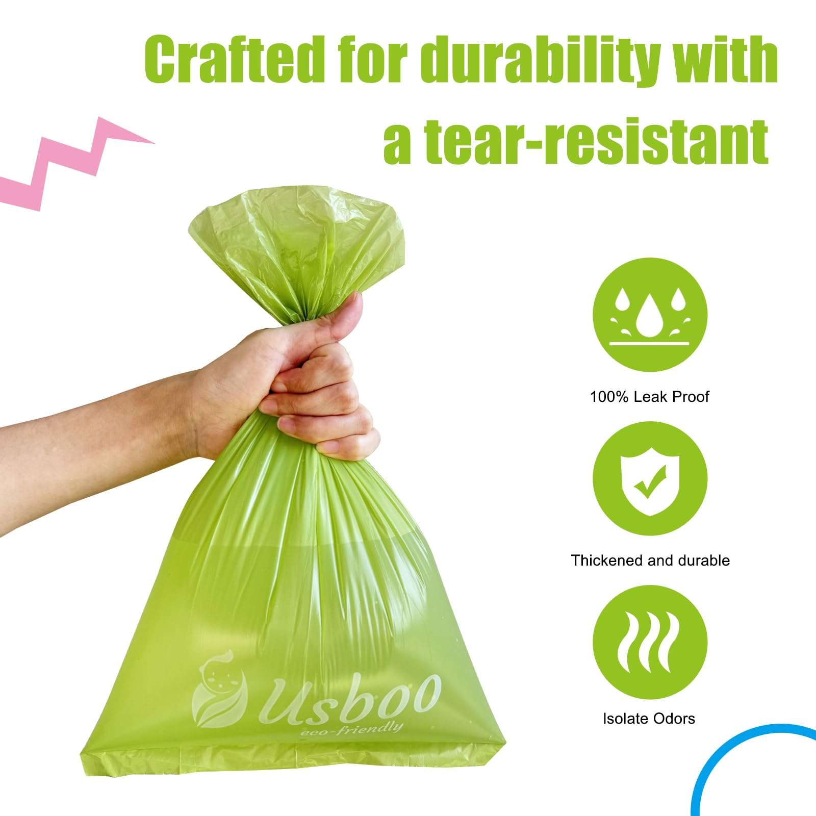 Diaper Bags Disposable for Baby, 12 Refill Rolls/180 Bags OXO-Biodegradable Waste Bags,Dirty Disposable Diaper Bags,Diaper Trash Bags,Green 5