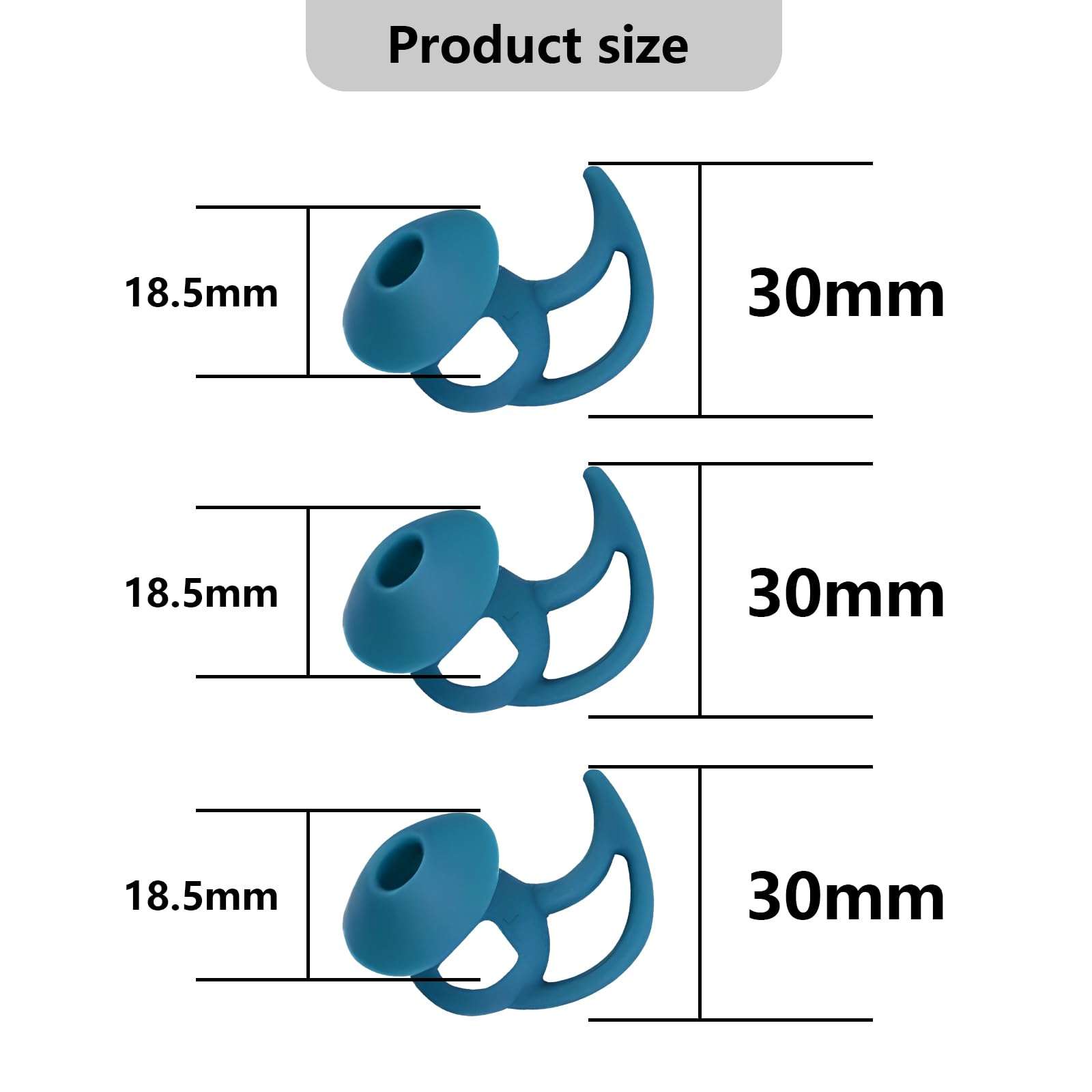 MMYQXI Earbud Replacement Tips Silicone Earbud Tips Ear Tips Compatible with Bose Quietcomfort and Sport Headphone Earbud Rubber Tips Earbud Covers Medium 3 Pairs 2