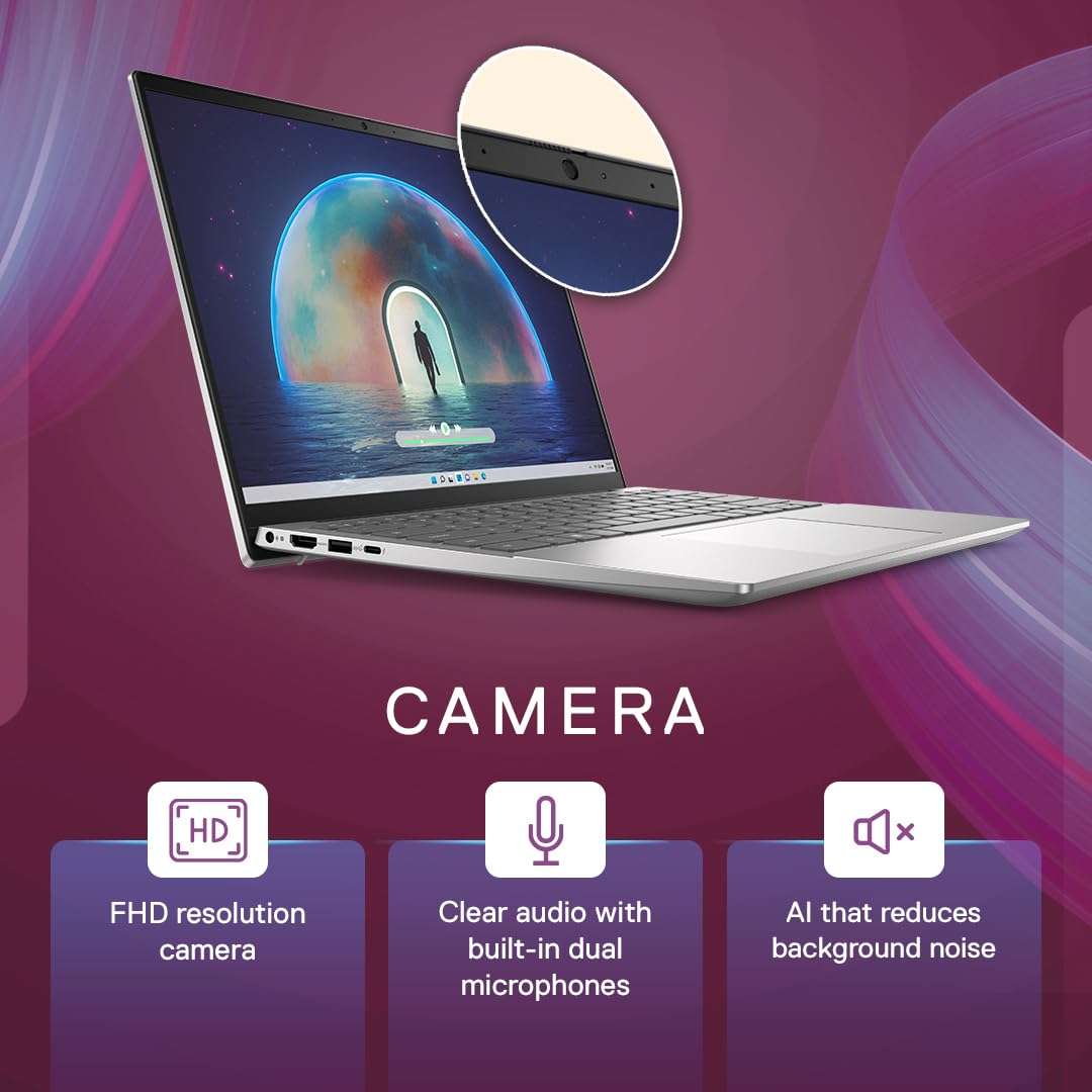 Dell Inspiron 5430 13th Gen Laptop, Intel Core i5-1335U Processor/16GB/ 512GB SSD/14.0" (35.56cm) FHD+/Backlit KB + FPR/Win 11 + MSO'2/McAfee 15 Months/Silver/Thunderbolt 4.0 ​Port/Thin & Light-1.59kg 4