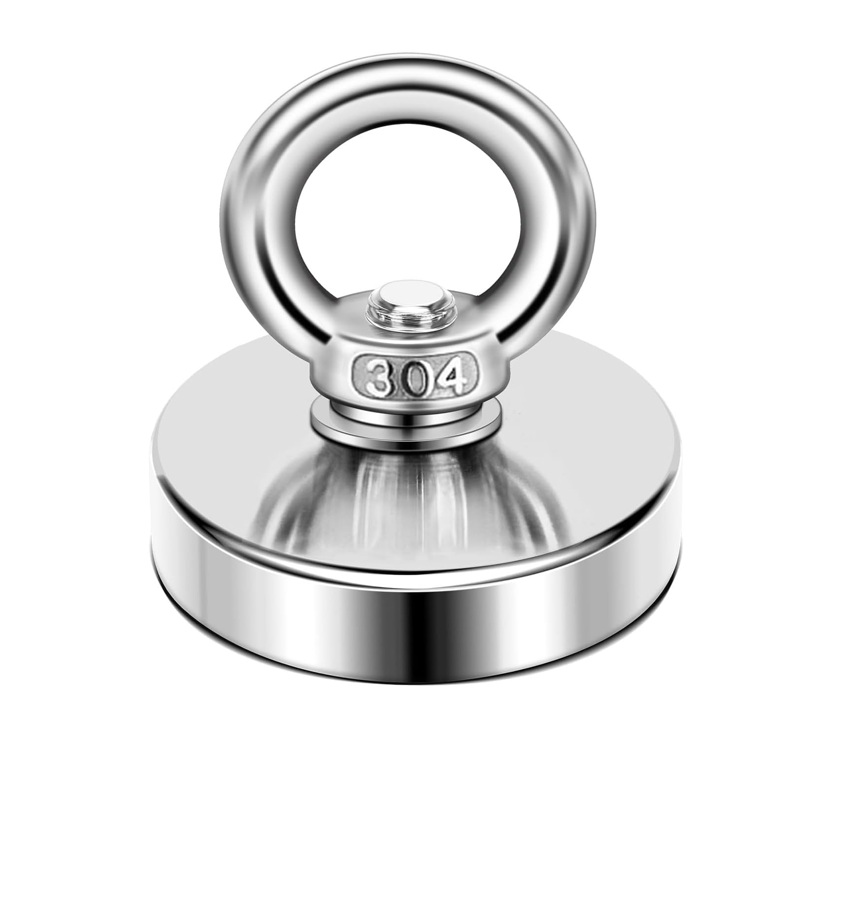 ALEAF 1 Piece of 48mm Super Strong Neodymium Fishing Magnets, 45-60 Kgs Vertical Pulling Force Rare Earth Magnet with Hole Eyebolt Diameter for Retrieving in River and Magnetic Fishing 1